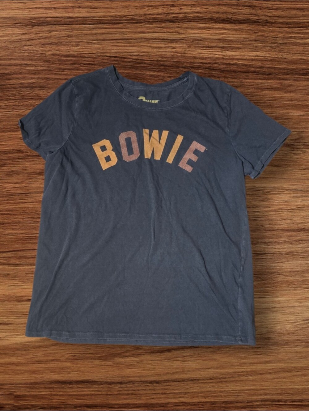 Lucky Brand Gray Bowie Vintage Style Graphic Tee